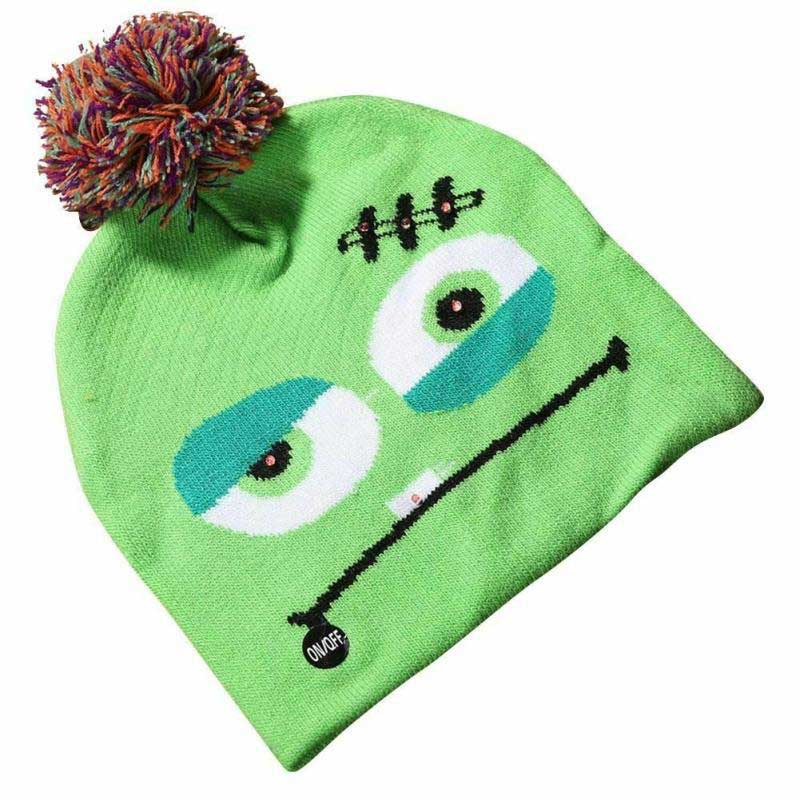 OEM Embroidered Pom Pom Acrylic Cuff Jacquard Knitted Winter Hat Beanie