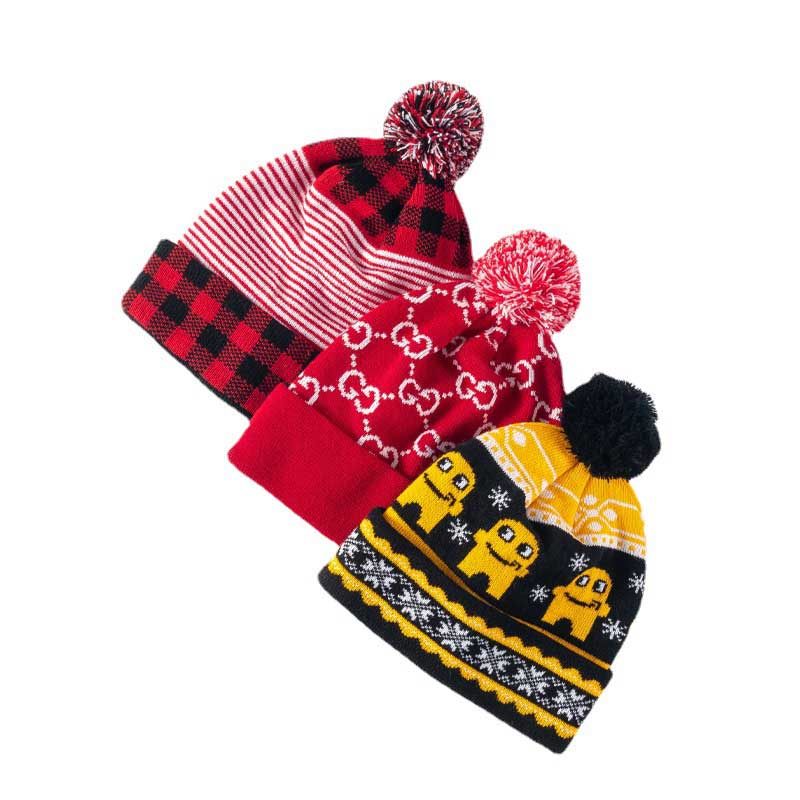 New winter Thick warm twisted wool hat Europe and USA Amazon hot fashion knit hat pom winter hat wholesale