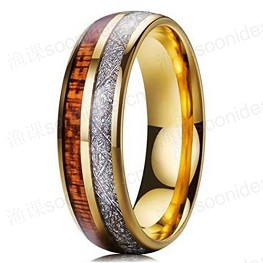 turquoise inlay tungsten carbide steel ring